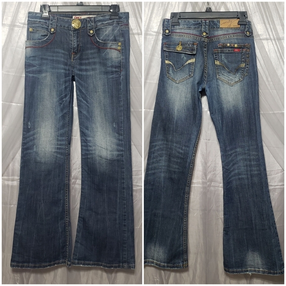 Only Denim - Only Jeans Ornate Flare Sz 165/68A (28)